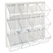 Azar Displays 12 Small Bucket Peg Wall Accessory Organizer Set 24''W x 24''H Pegboard Panel 700617-WHT - alternate 1